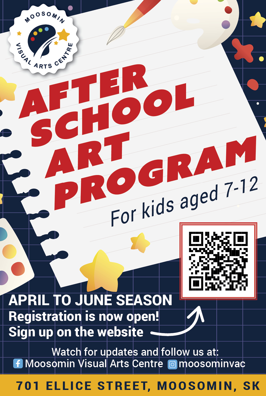 After School Art Program starts April 8th 2024